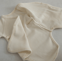 longsleeve ribbed onesie w.caps - daon ivory - Peekaboo - 