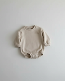 longsleeve rounded collar bodysuit - day biege - The Lala - 
