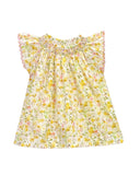 Marie Puce "Gabrielle" Smocked Floral Dress in Inky Fields - Liberty London Cotton - Marie Puce - Dress
