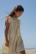 Marie Puce "Gabrielle" Smocked Floral Dress in Inky Fields - Liberty London Cotton - Marie Puce - Dress
