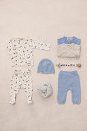 MarMar Copenhagen "Alo" Embroidered Trains Pacifier Clip - MarMar Copenhagen - Pacifier Clip