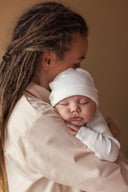 marmar copenhagen beanie - gentle white pointelle 'aiko' - MarMar Copenhagen - Beanie