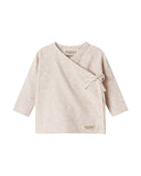 MarMar Copenhagen Long Sleeve "Tut" Wrap Top in Light Beige - MarMar Copenhagen - Wrap Top