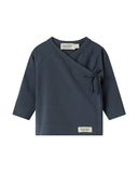 MarMar Copenhagen Long Sleeve "Tut" Wrap Top in Navy Blue - MarMar Copenhagen - Wrap Top