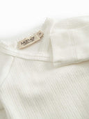 MarMar Copenhagen Long Sleeve "Tut" Wrap Top in White Pointelle - MarMar Copenhagen - Wrap Top