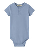 MarMar Copenhagen Short Sleeve Onesie in Blue Iris - MarMar Copenhagen - Bodysuit