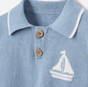 matching knit polo + print short set - nautical explorer - Elegant Baby - Matching Set