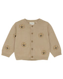 oxford tan knit cardigan - embroidered lions - MinyMo - MinyMo - 