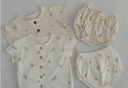palm tree short sleeve + bloomer set - alo ivory - Peekaboo - Matching Set