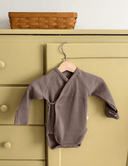 Peekaboo "Doan" Kimono Wrap Bodysuit in Cocao - Peekaboo - Bodysuit