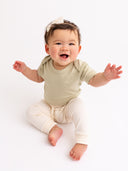 short sleeve bodysuit - sage "classic" - Colored Organics - 