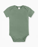 short sleeve bodysuit - thyme "classic" - Colored Organics - 