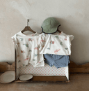 short sleeve romper - dinosaur pint - The Lala - Romper