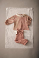 silver pink stripe knit + lace collar sweater - 'samar' by cozmo - My Little Cozmo - 