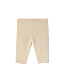 soft knit cotton ribbed baby leggings - stone - cozmo - My Little Cozmo - 