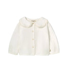 soft textured collared blouse - white 'praga' - cozmo - My Little Cozmo - 