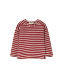 striped elastic fleece t-shirt - burgundy 'joel' - cozmo - My Little Cozmo - 