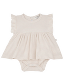 striped ruffle body dress - nude 'dolca' - +1 in the family - 