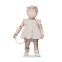 striped ruffle body dress - nude 'dolca' - +1 in the family - 